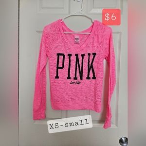 Workout top long sleeve Pink